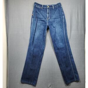 Bonjour Womens Jeans 15/16 Blue High Rise Straight Leg (29x34) Vintage 80s *Flaw